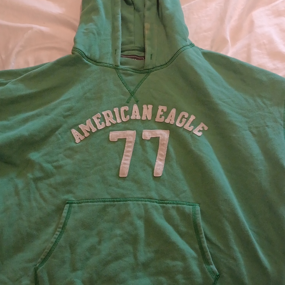 Green American eagle hoodie